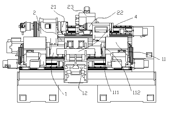 Multifunctional numerical control combined machine tool for machining shaft parts