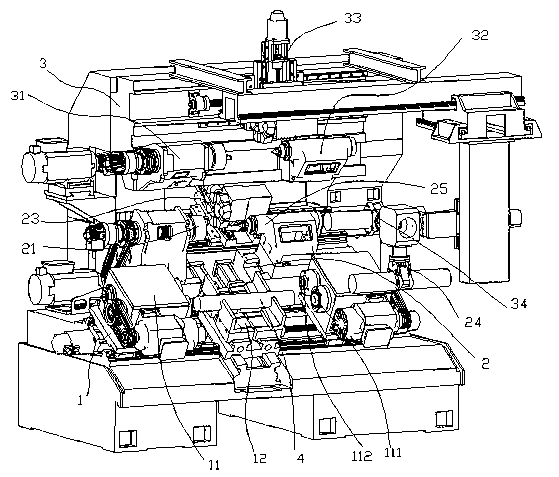 Multifunctional numerical control combined machine tool for machining shaft parts