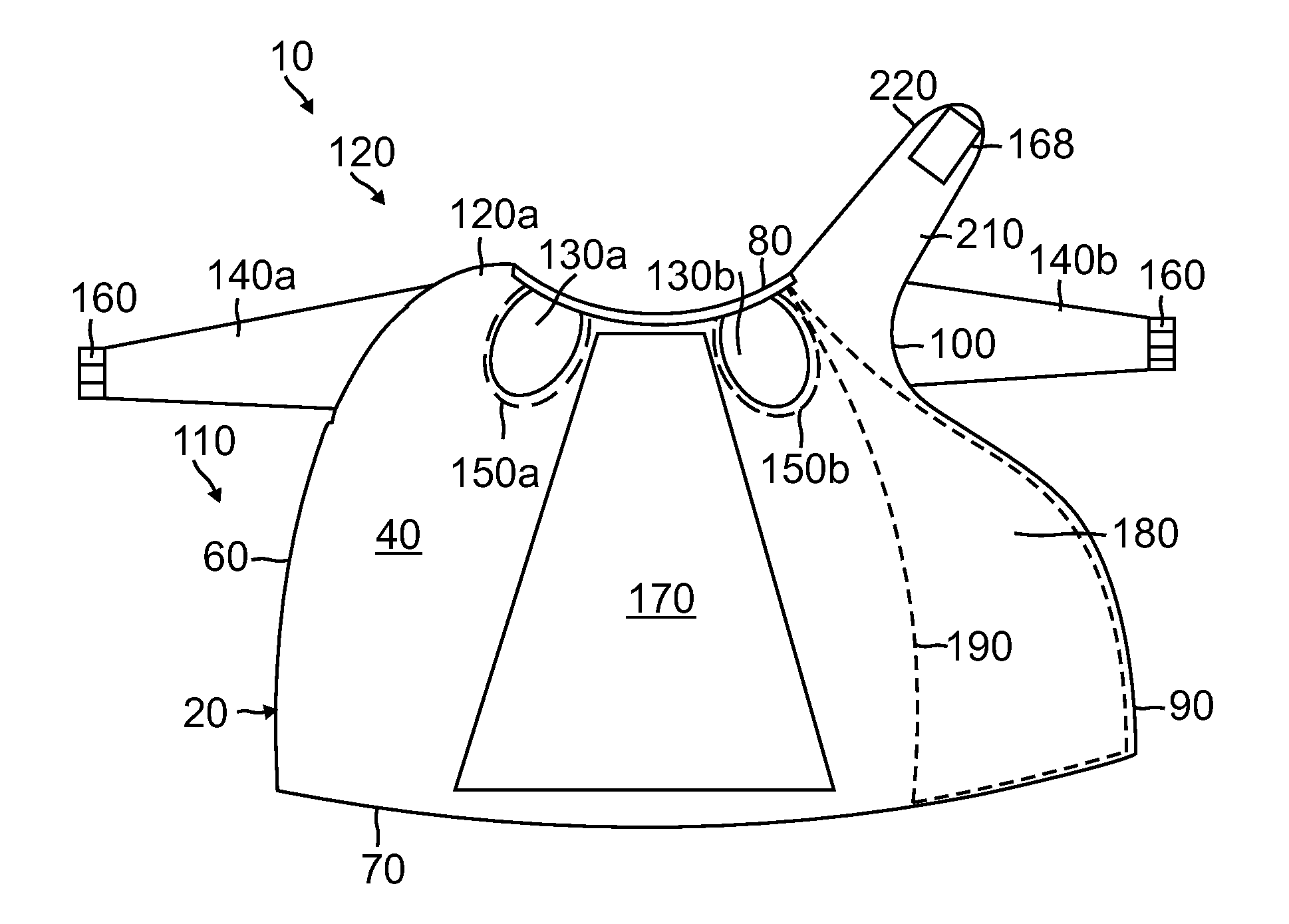 Surgical gown and method of manufacturing the surgical gown