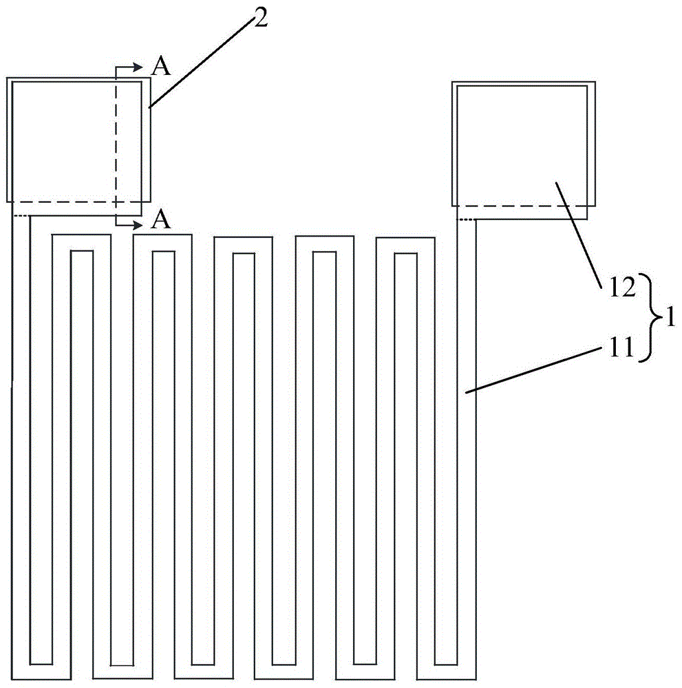 A test unit for array substrate, array substrate and display device