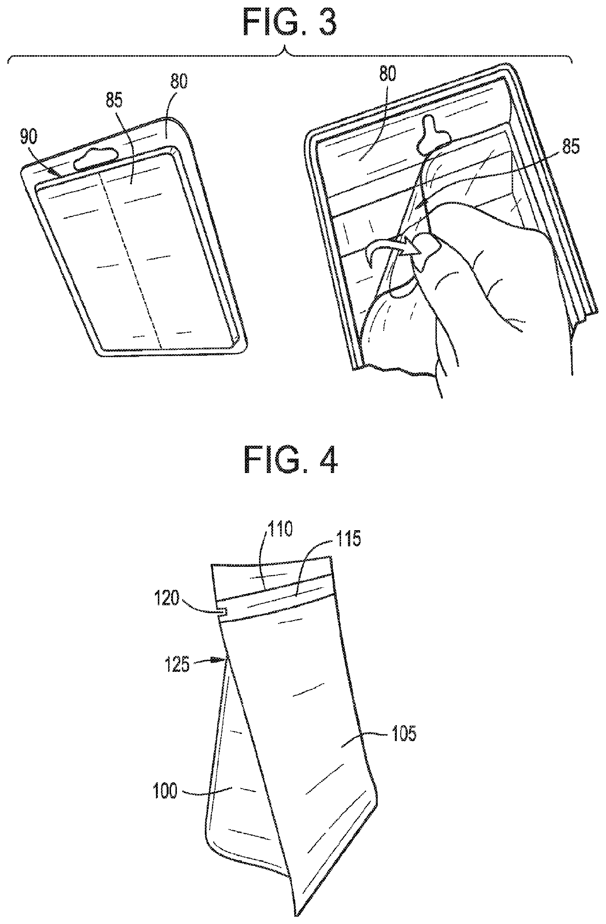 Partially coated films and packages formed from same