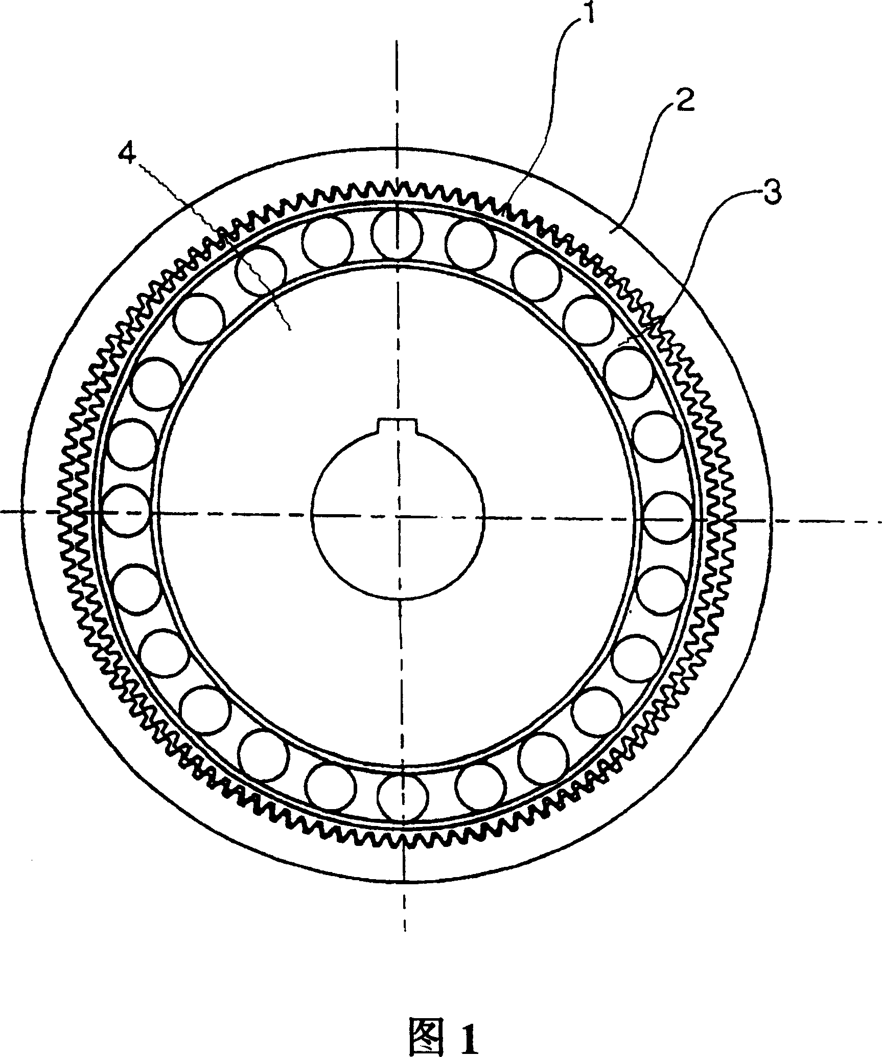Three-dimensional harmonic wave gear with involute tooth outline