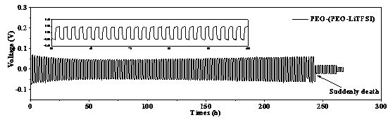 Inorganic-organic nano composite solid electrolyte membrane and preparation method and application thereof