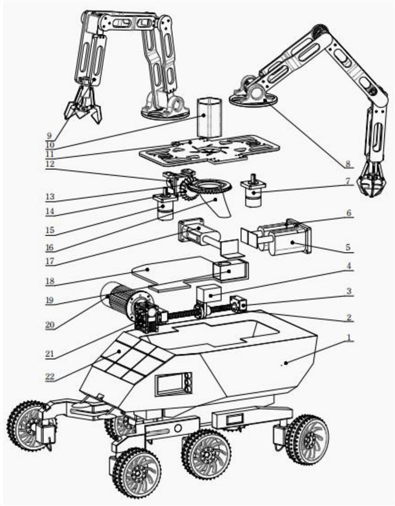 Lunar soil concrete preparation vehicle based on material extrusion forming technology and application of lunar soil concrete preparation vehicle