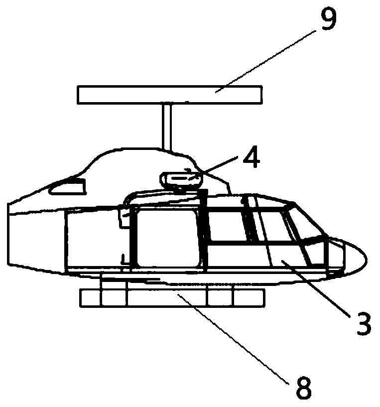 Simulated helicopter suspension lifesaving training system and training method