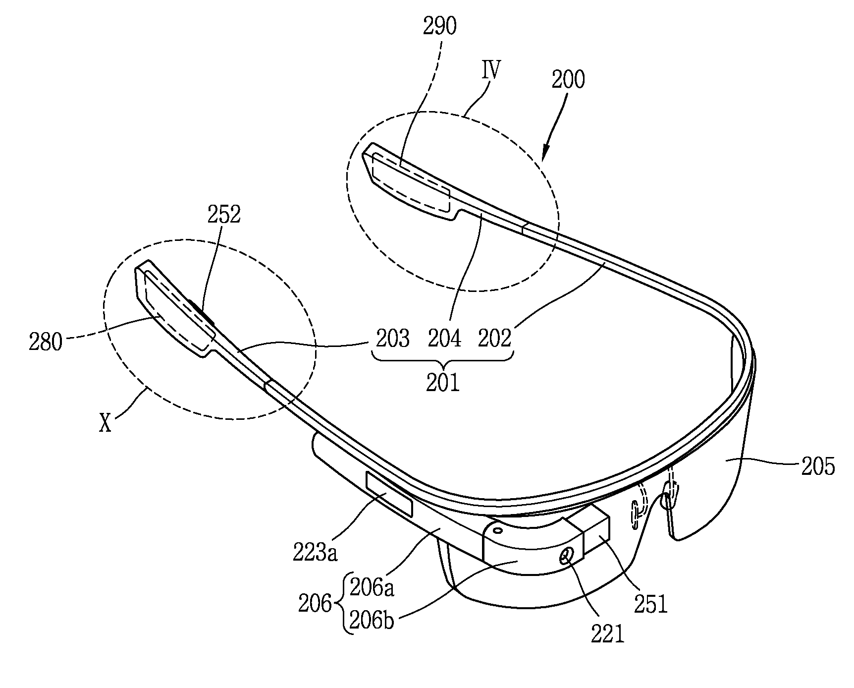 Glass type terminal