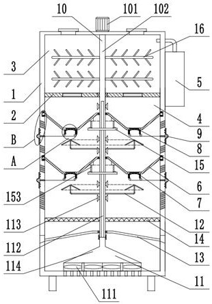 Grain drying tower with ozone sterilization function