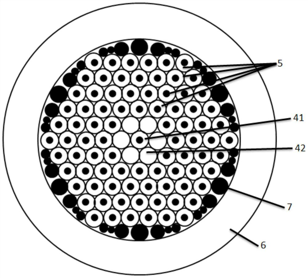 Defected core microstructure optical fiber for orbital angular momentum transmission and preparation method thereof