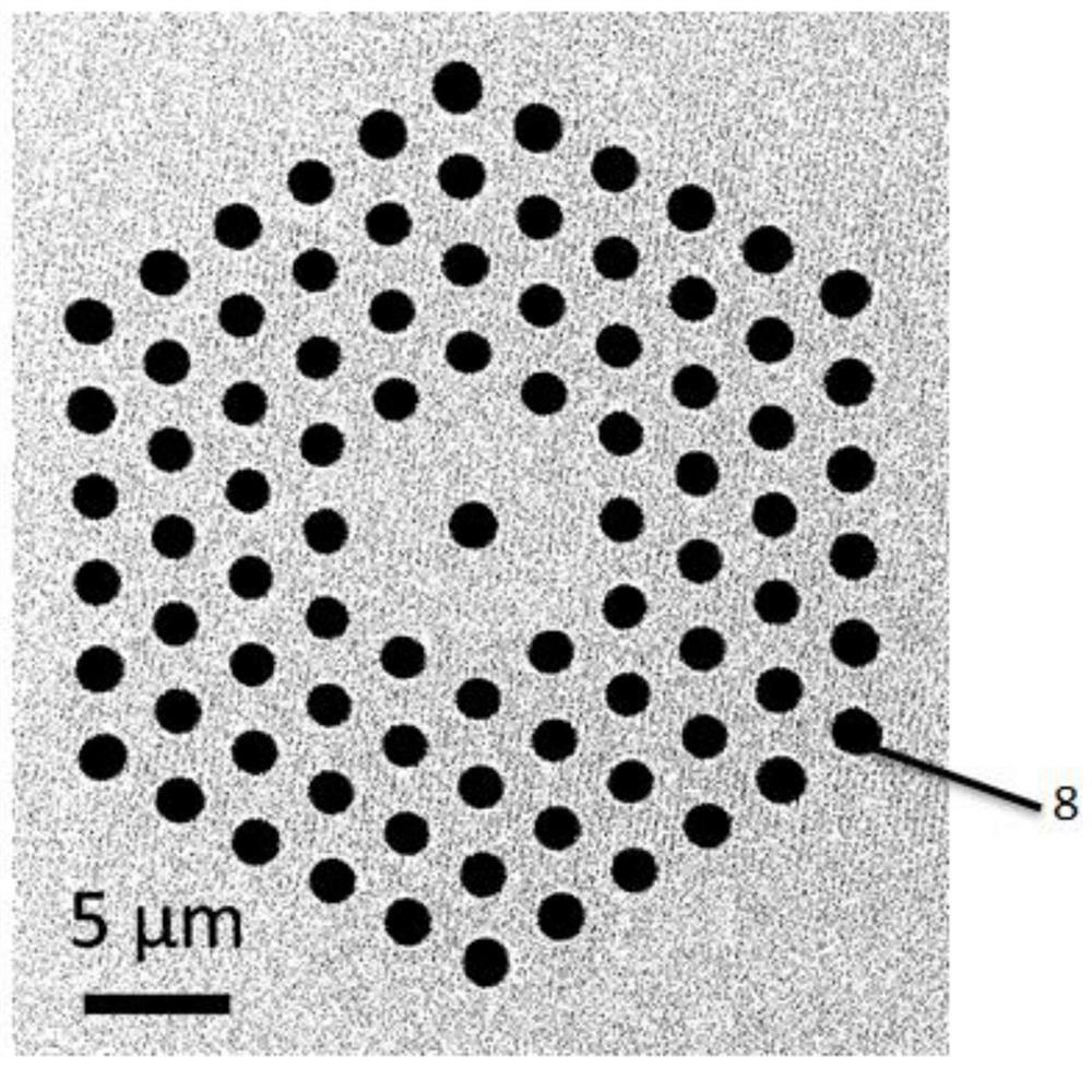 Defected core microstructure optical fiber for orbital angular momentum transmission and preparation method thereof