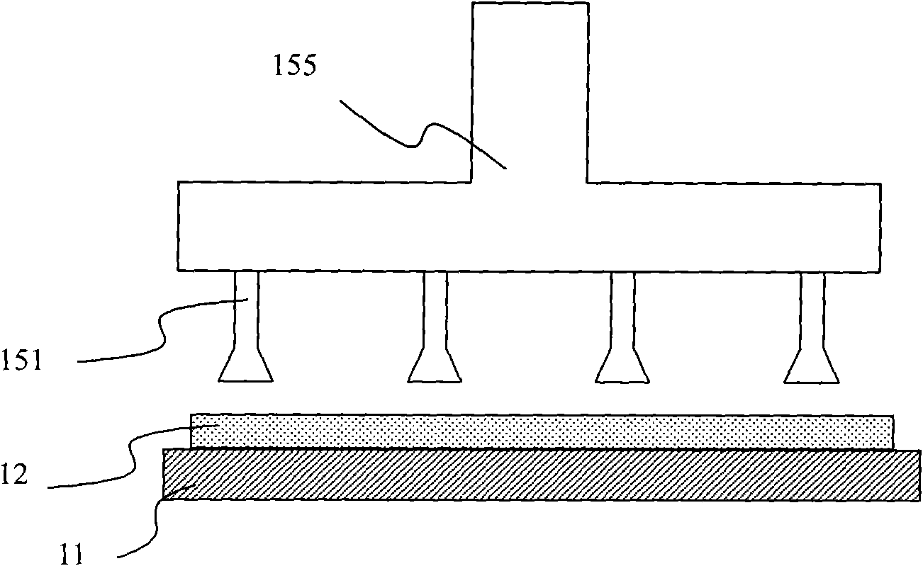 Cushion pad adsorption device and method