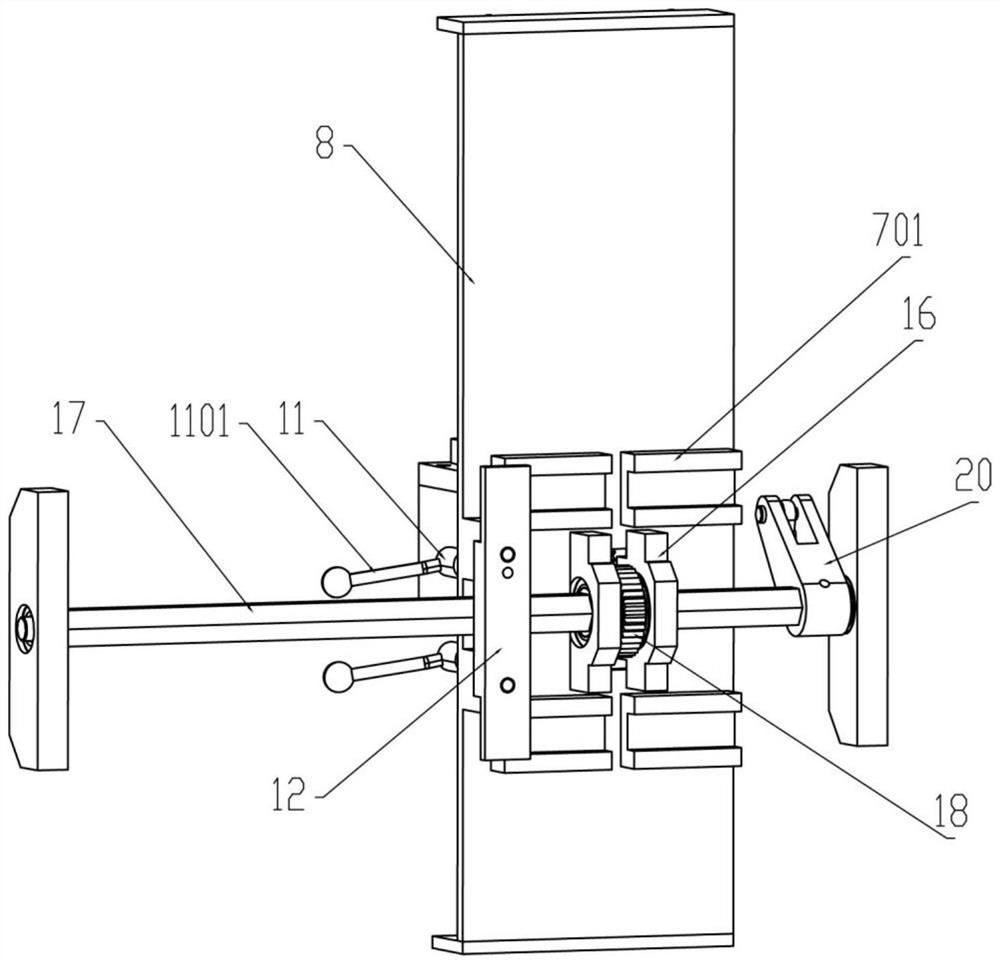 A rotary toothed plate wall threaded hole chamfering machine