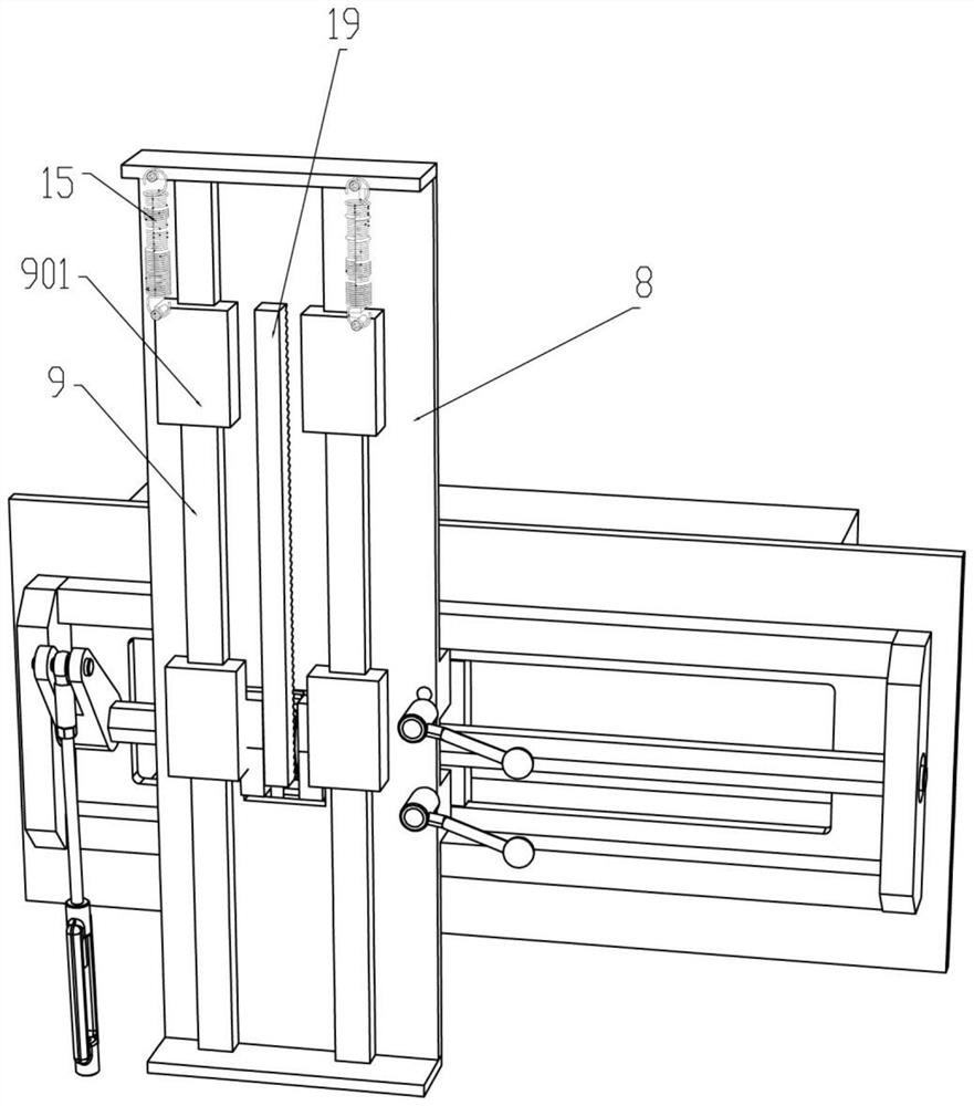 A rotary toothed plate wall threaded hole chamfering machine