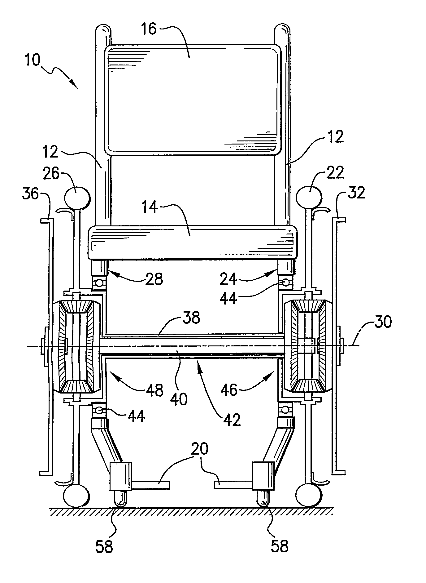 Manually propelled wheelchair device