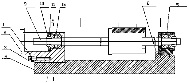 Axial pre-tightening device of ball screw