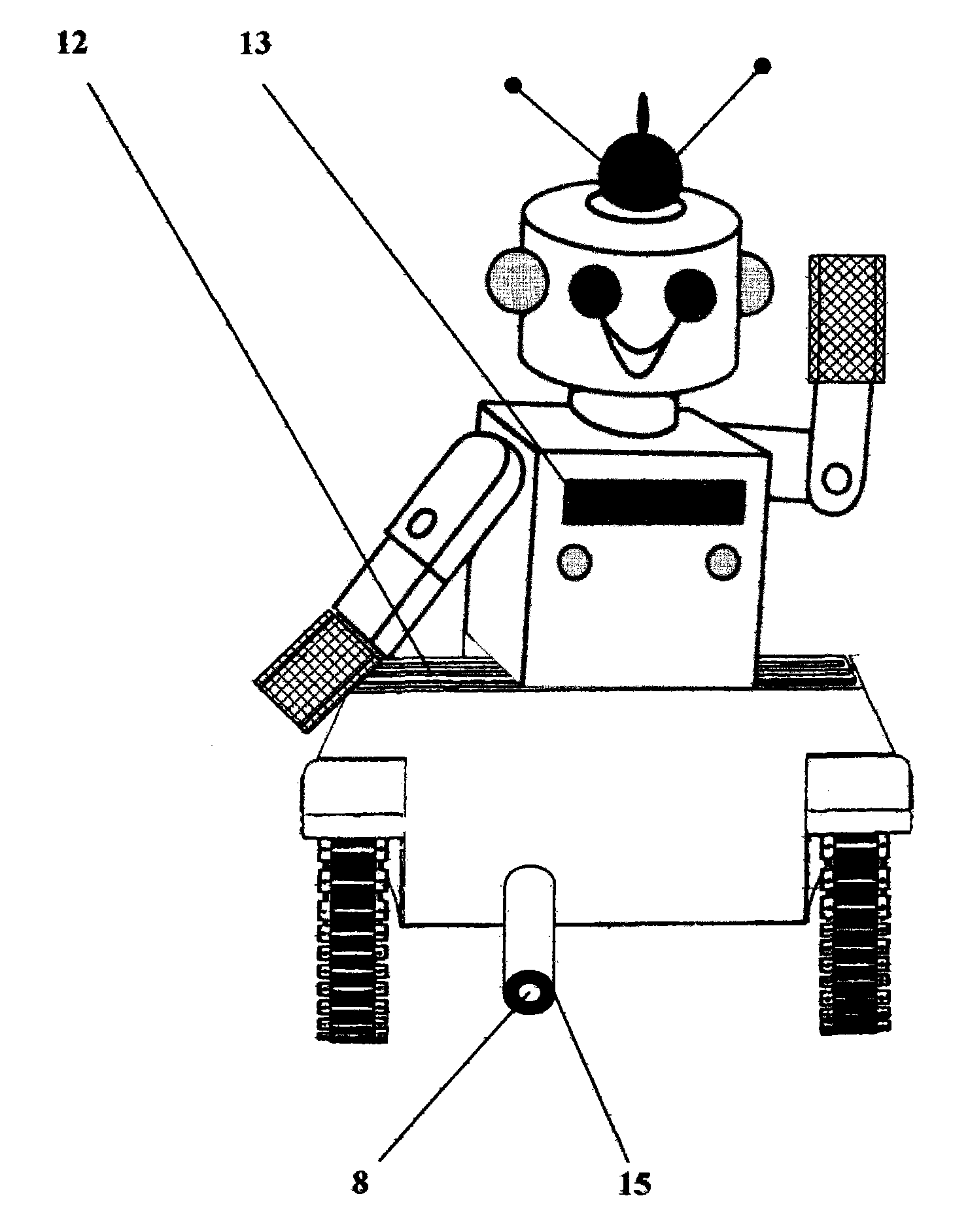 A tracked fire fighting robot