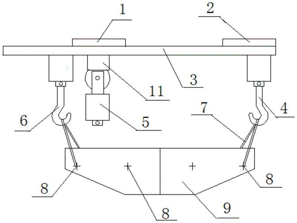 A method for replacing the rotary arm of the ladle rotary table of the continuous casting machine