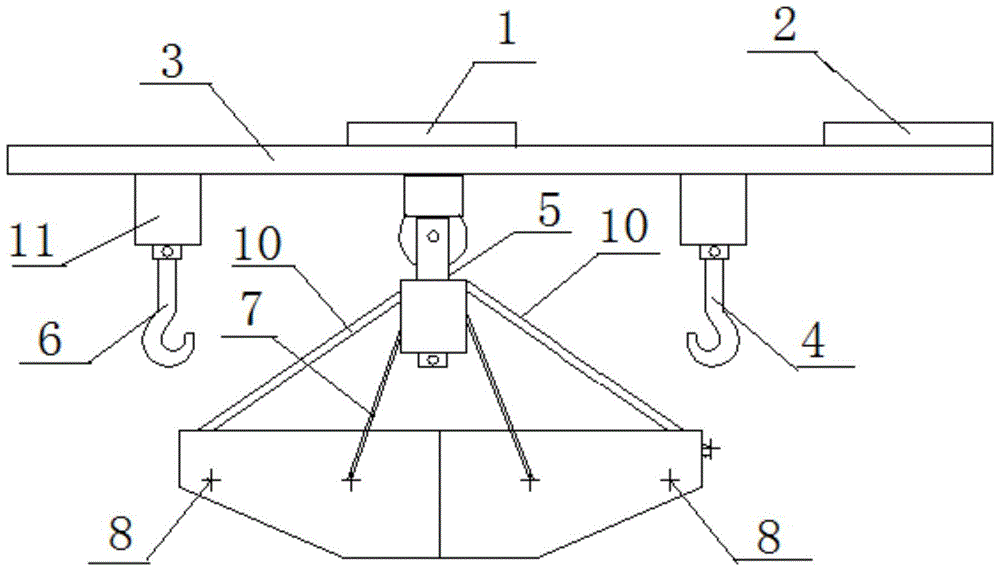 A method for replacing the rotary arm of the ladle rotary table of the continuous casting machine