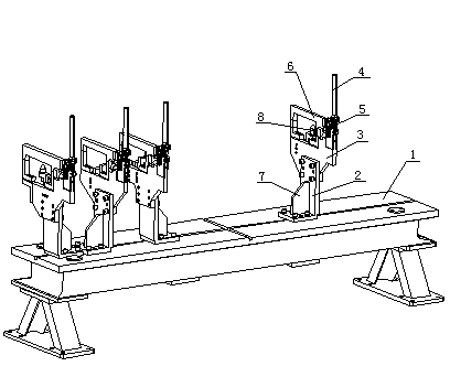 Clamp for automobile inner boundary beam assembly