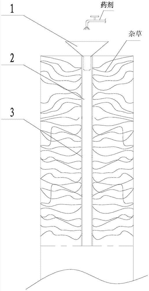 An auxiliary seepage device for in-situ leaching of rare earth ore and its application method