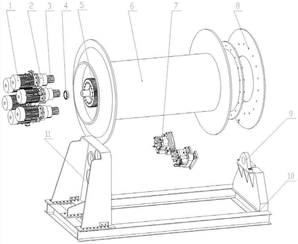 An electric drive active heave compensation marine winch