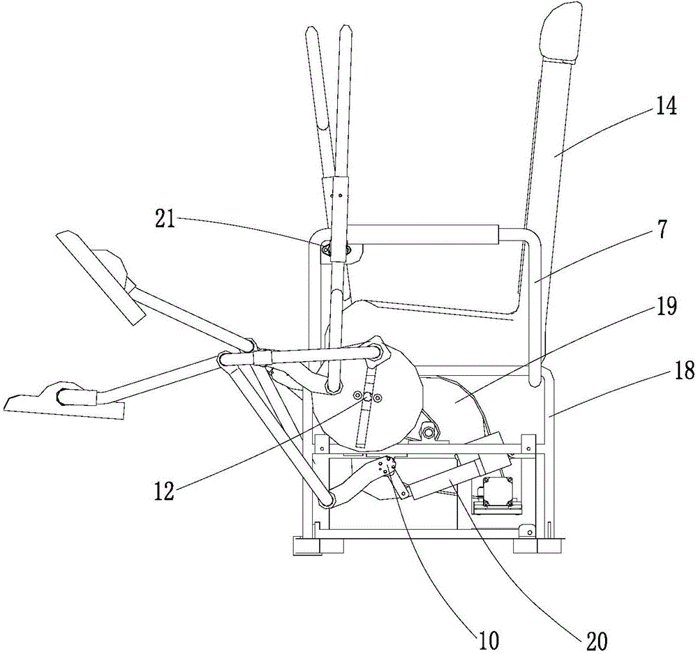 Method for determining working position of rehabilitation chair for coordinated limb and trunk movement