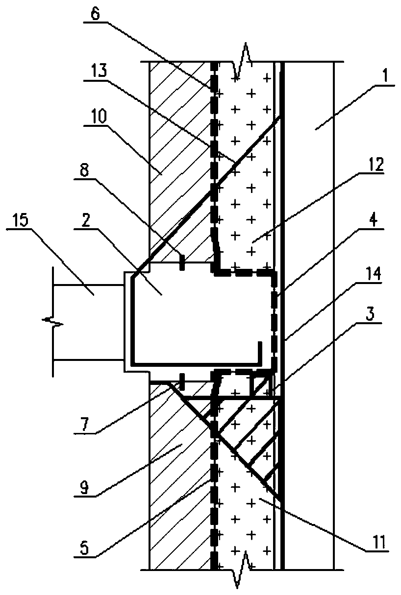 Waterproof construction method for open-cut semi-reverse construction method tunnel enclosing purlin node