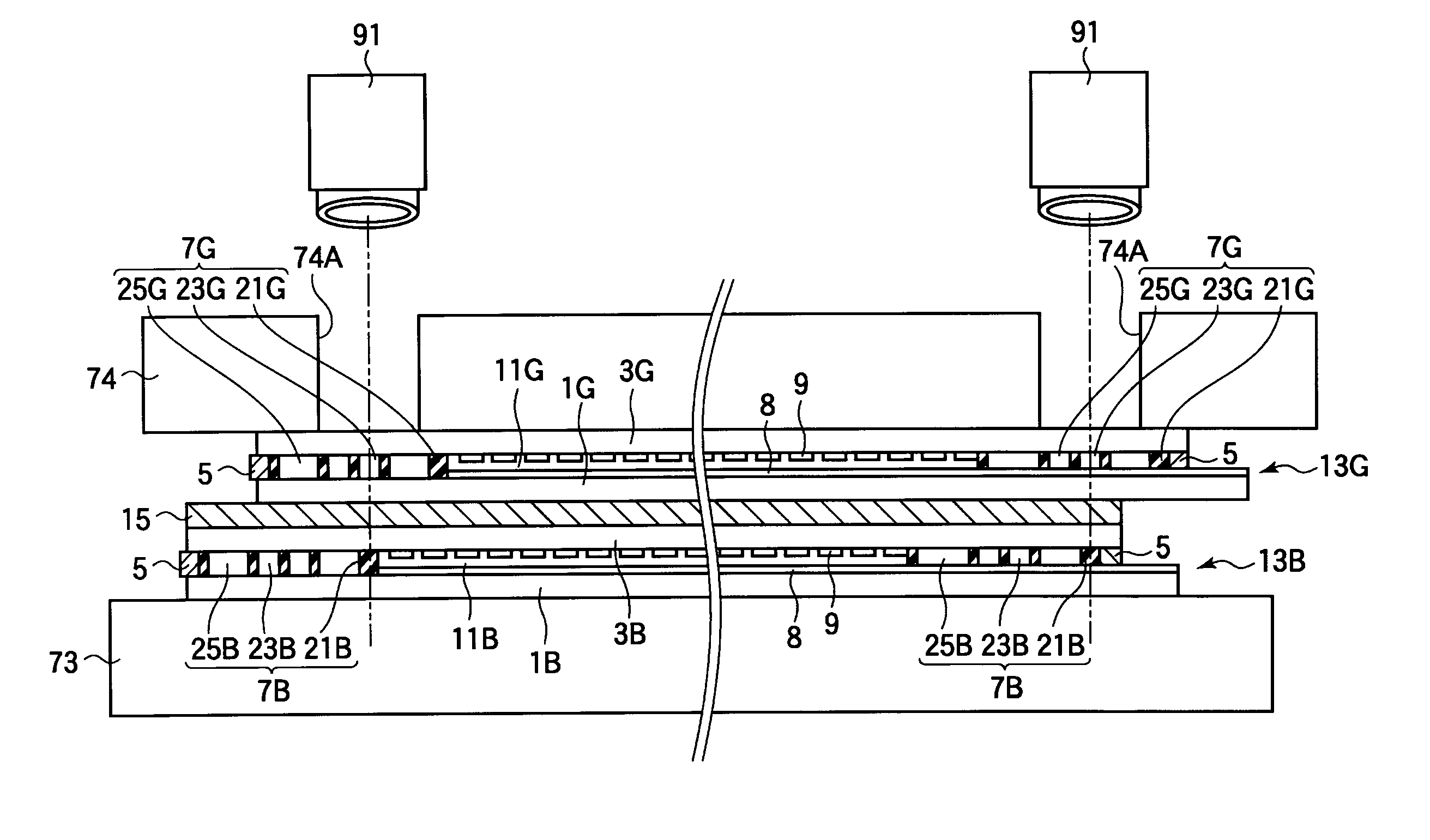 Display panel, multi-layer display element, and method of fabricating the same