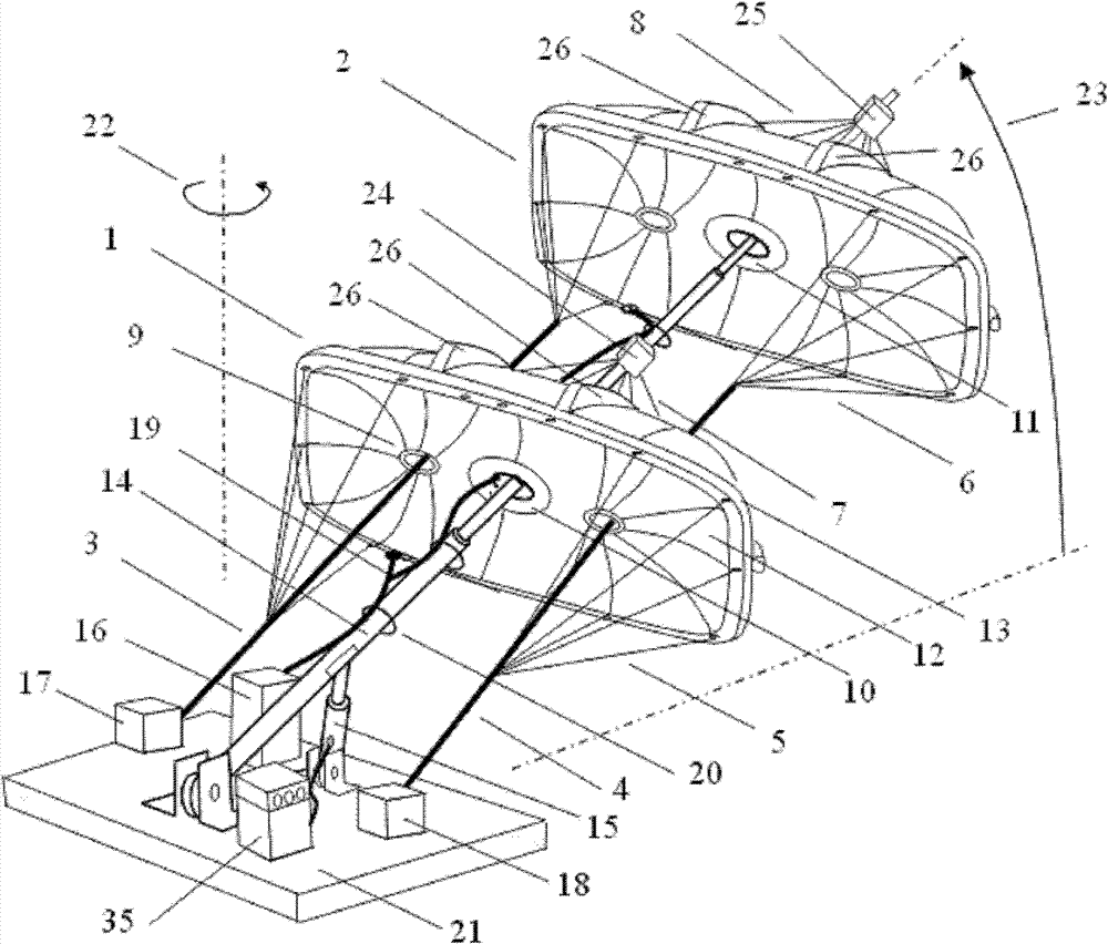 Folding air-inflation type wind energy parasail device with center bracket