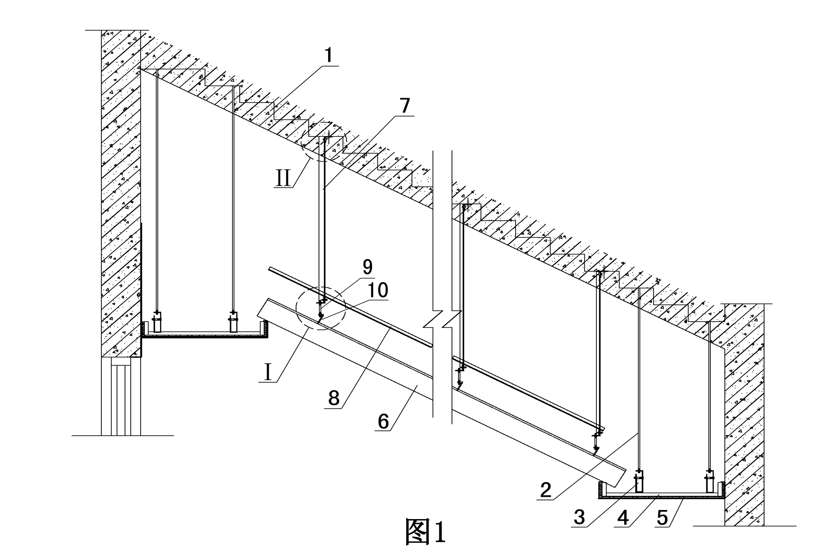 Special aluminum square tube ceiling and construction method thereof