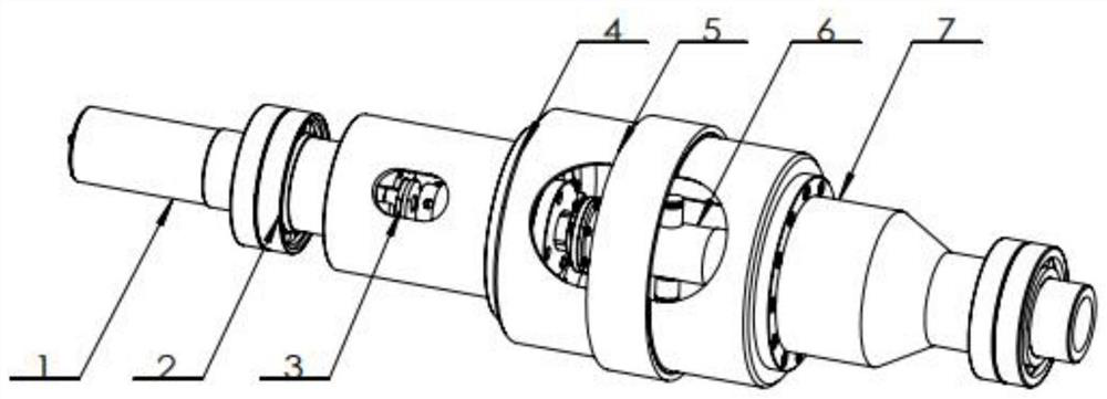 Solid rocket engine high-speed spinning test enclasping device