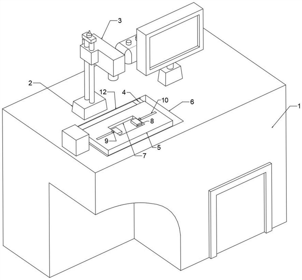 Laser marking machine based on triangulation ranging method