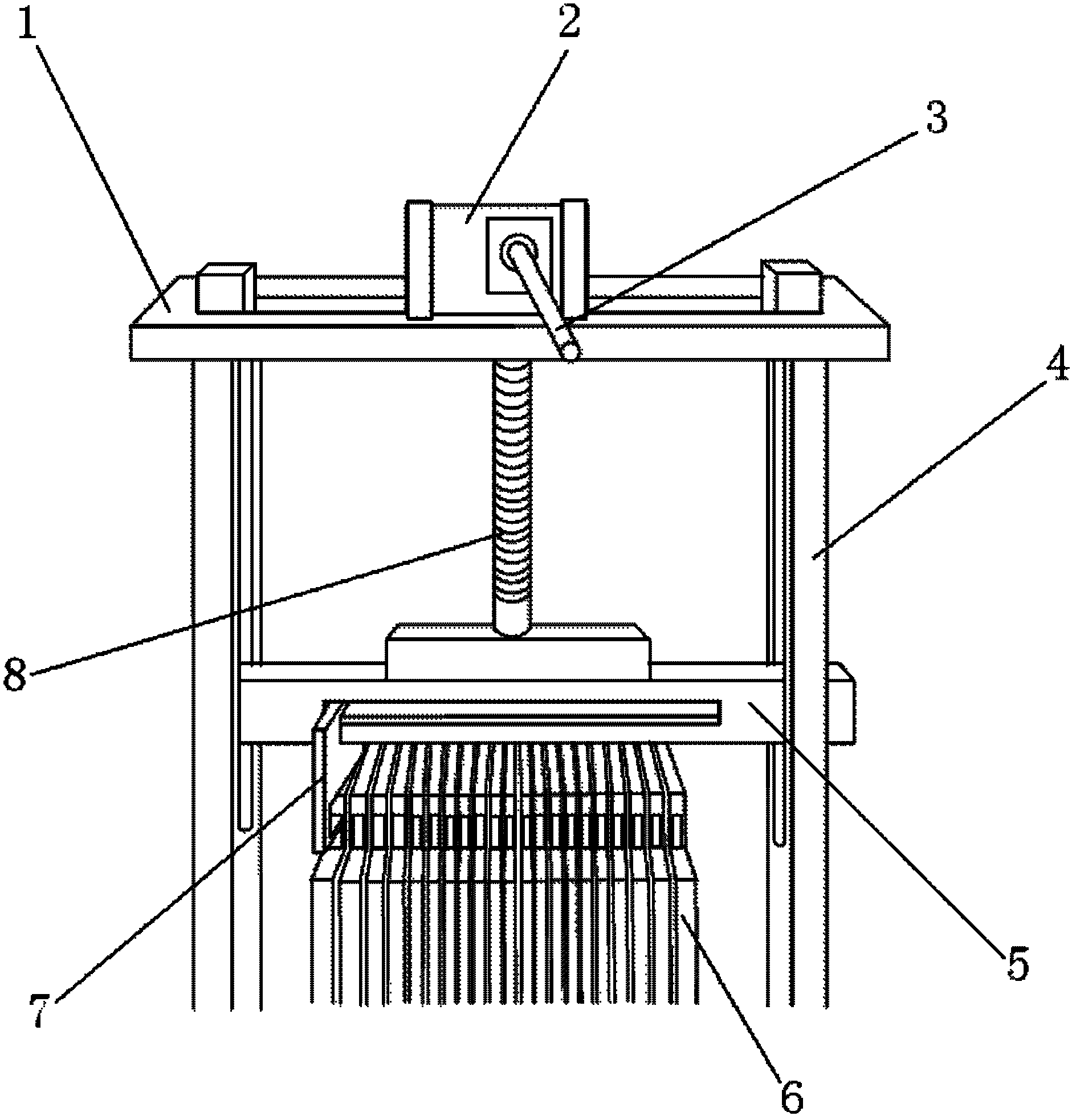 Heald separation device for spinner