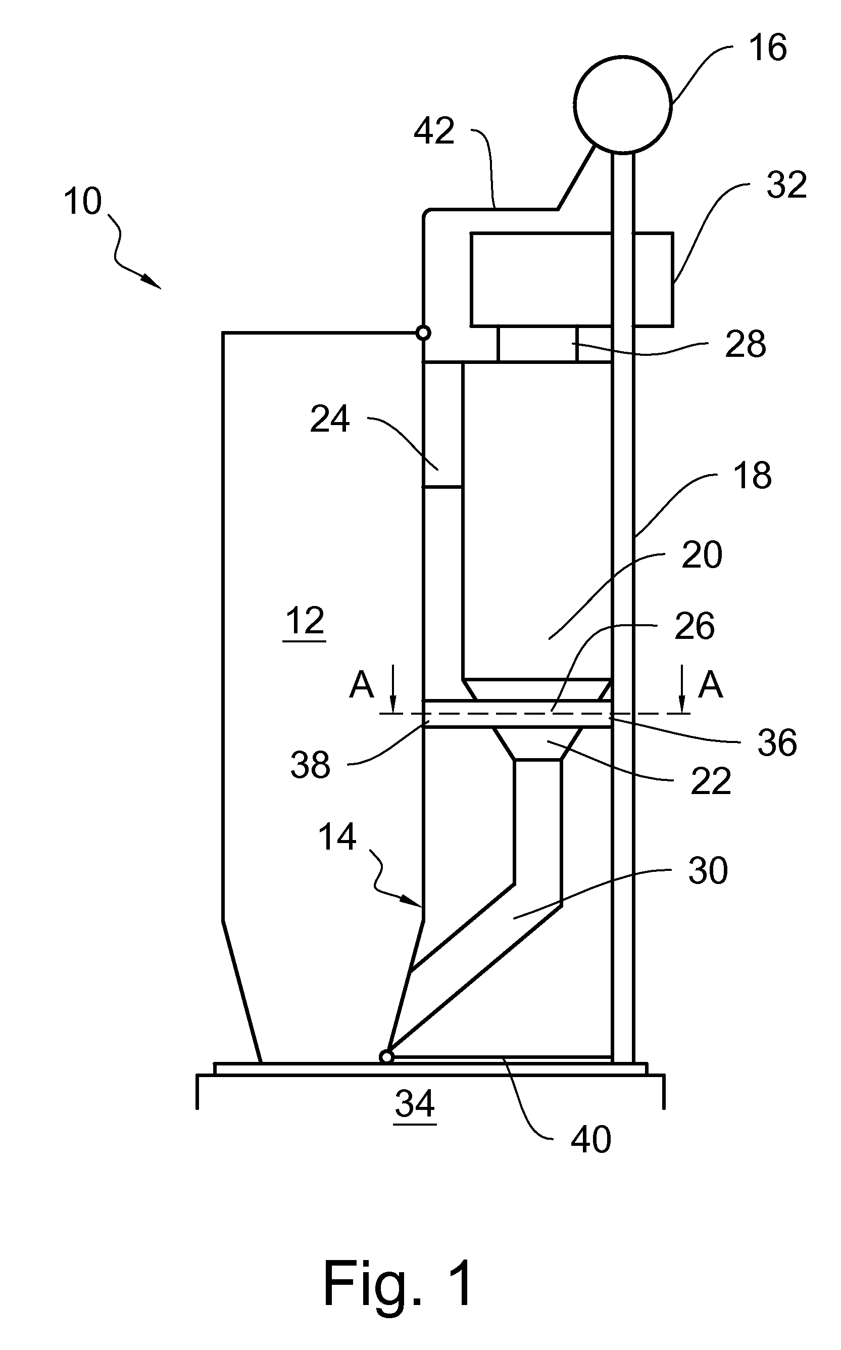 Fluidized bed boiler with a support construction for a particle separator