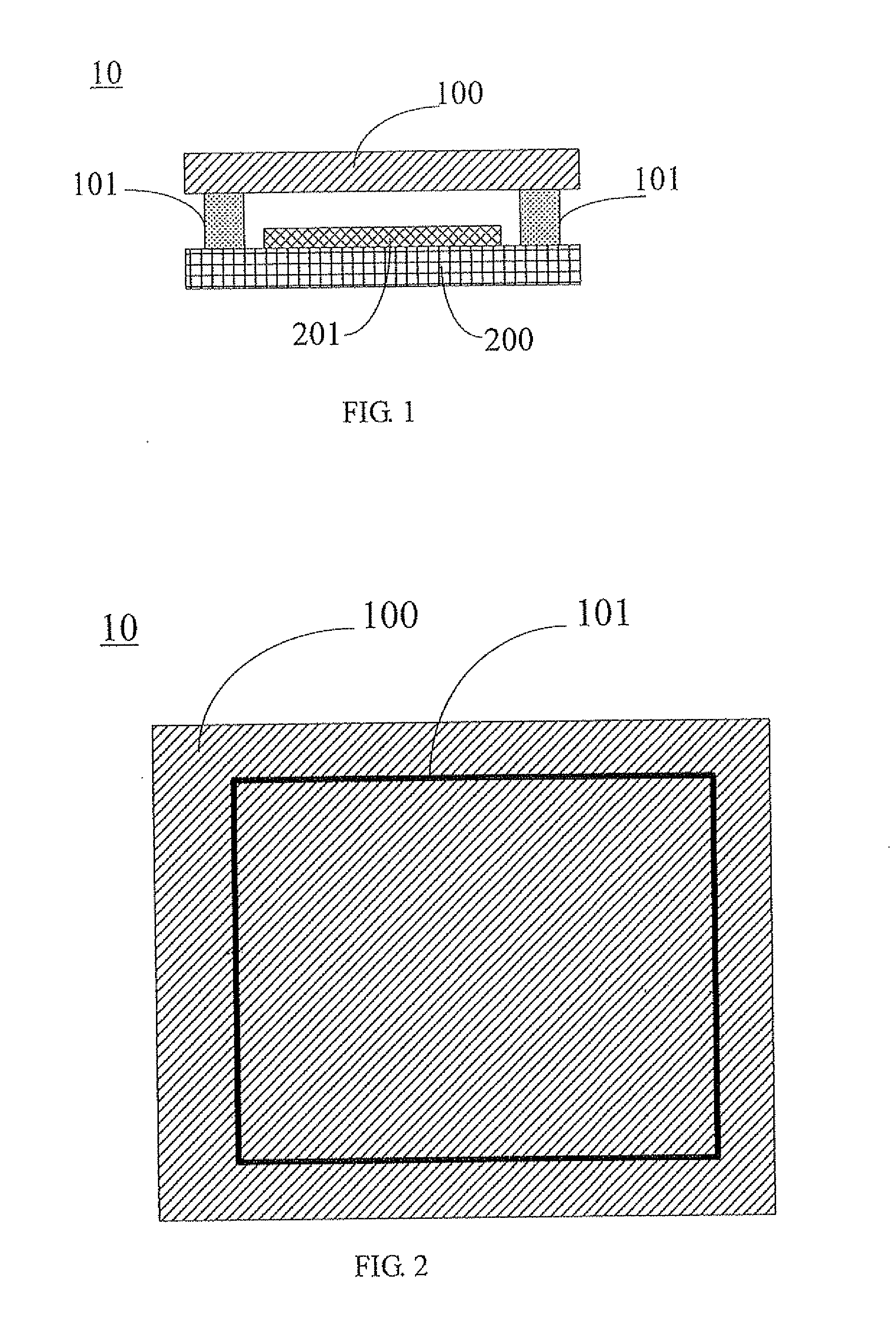 Glass packaging structure and glass packaging method of utilizing the same