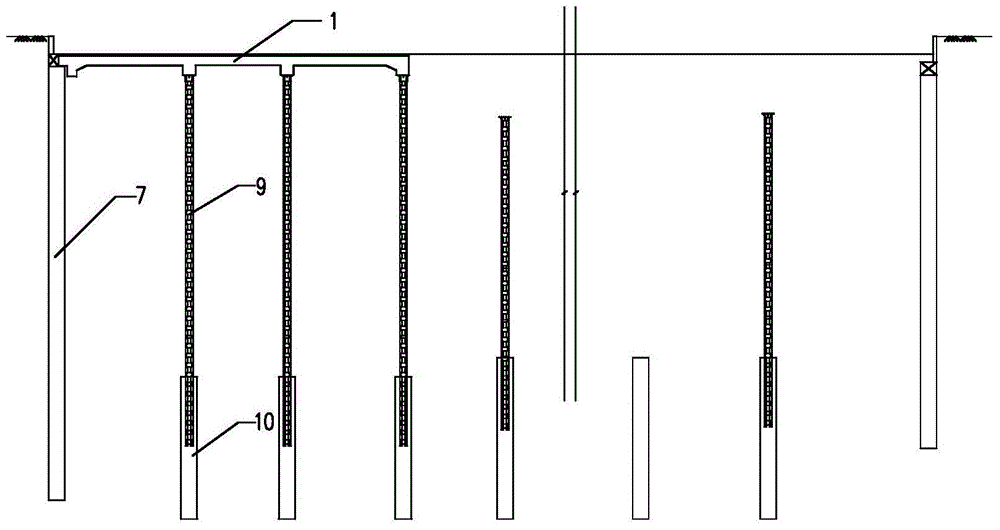 Waterproof construction method for outsourcing side walls of subway stations with suspended beams