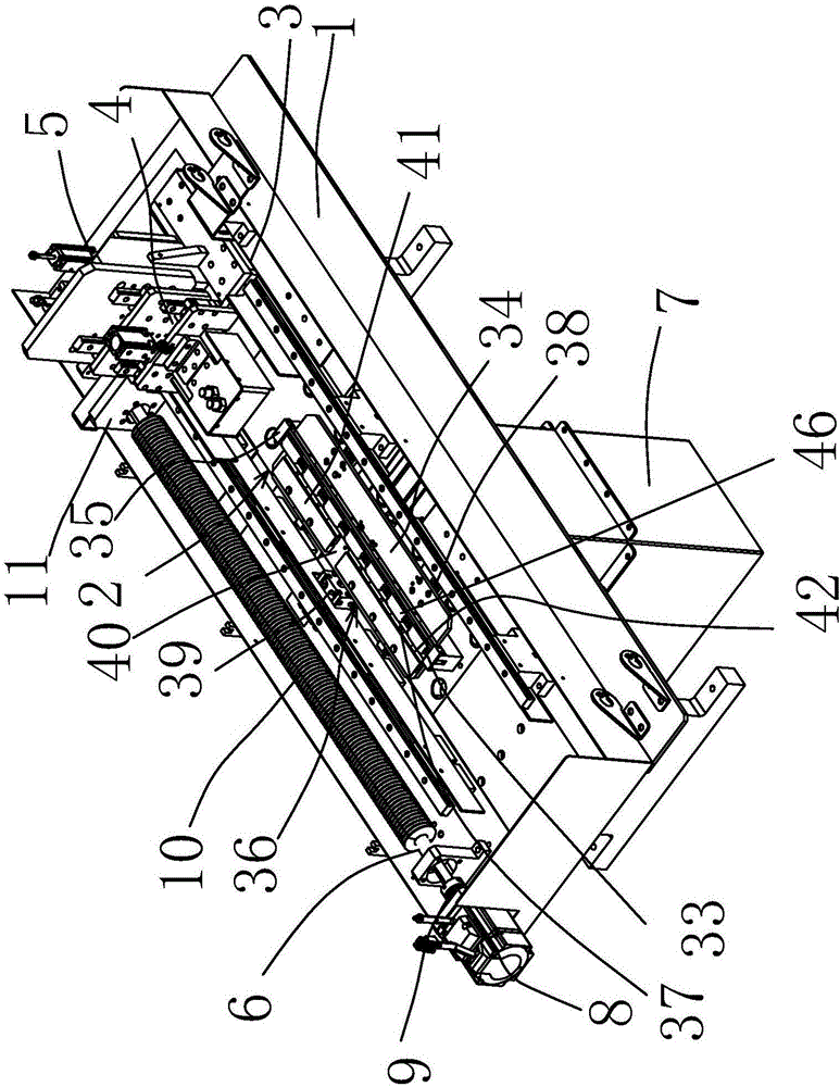 Wire drawing device of luggage rack cover plate
