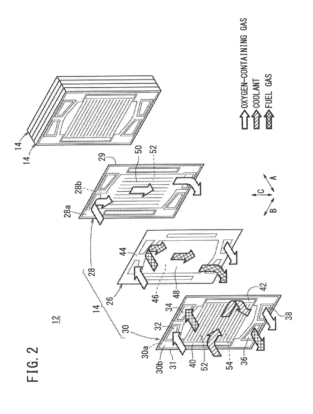 Humidity control method including AC impedance measurement for fuel cell and a fuel cell system