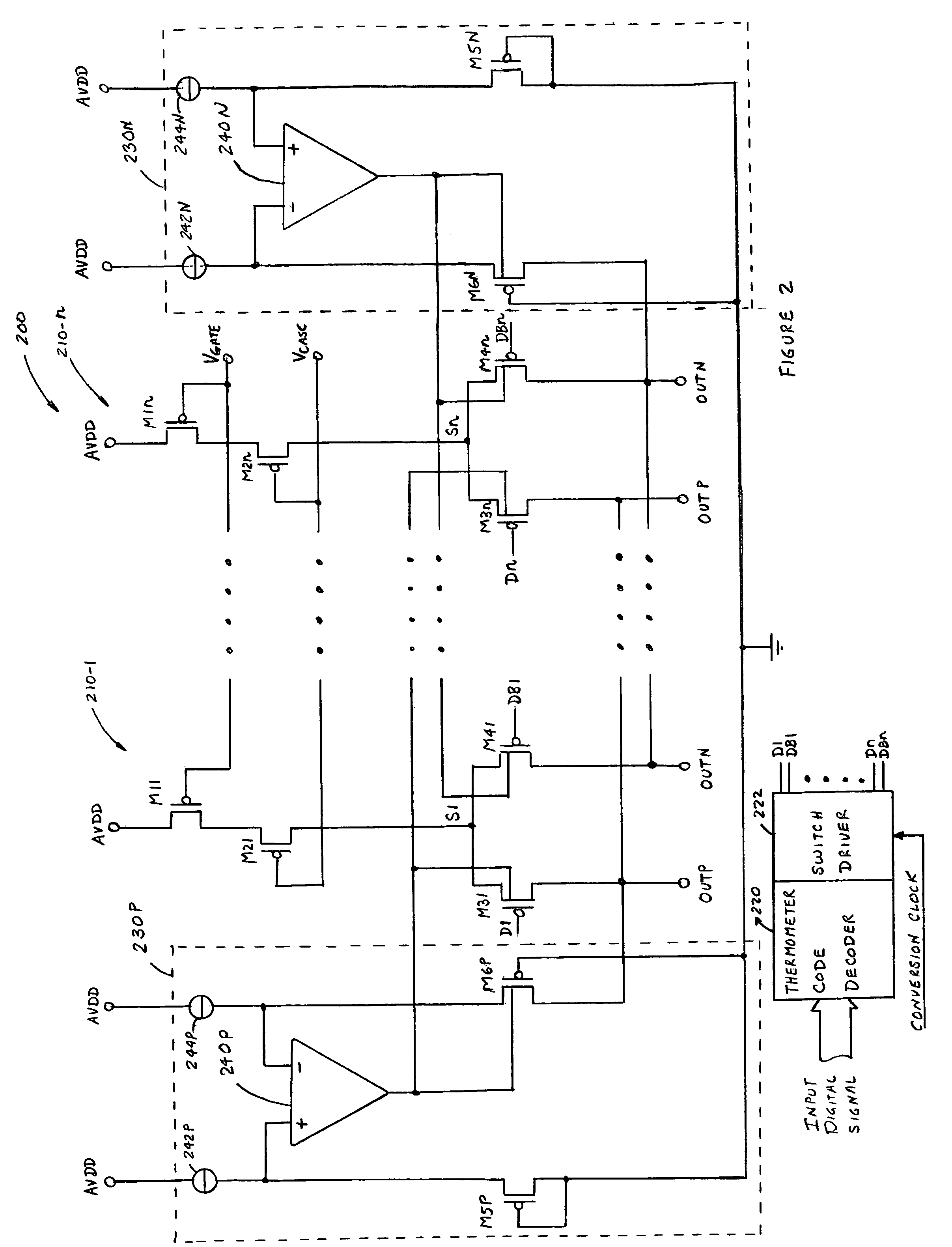 Current steering digital-to-analog (DAC) converter with improved dynamic performance