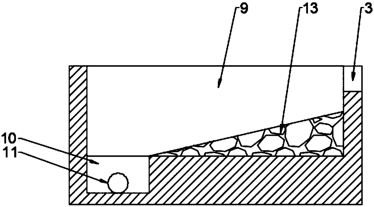 Biotechnology-based simple treatment device for rural sewage