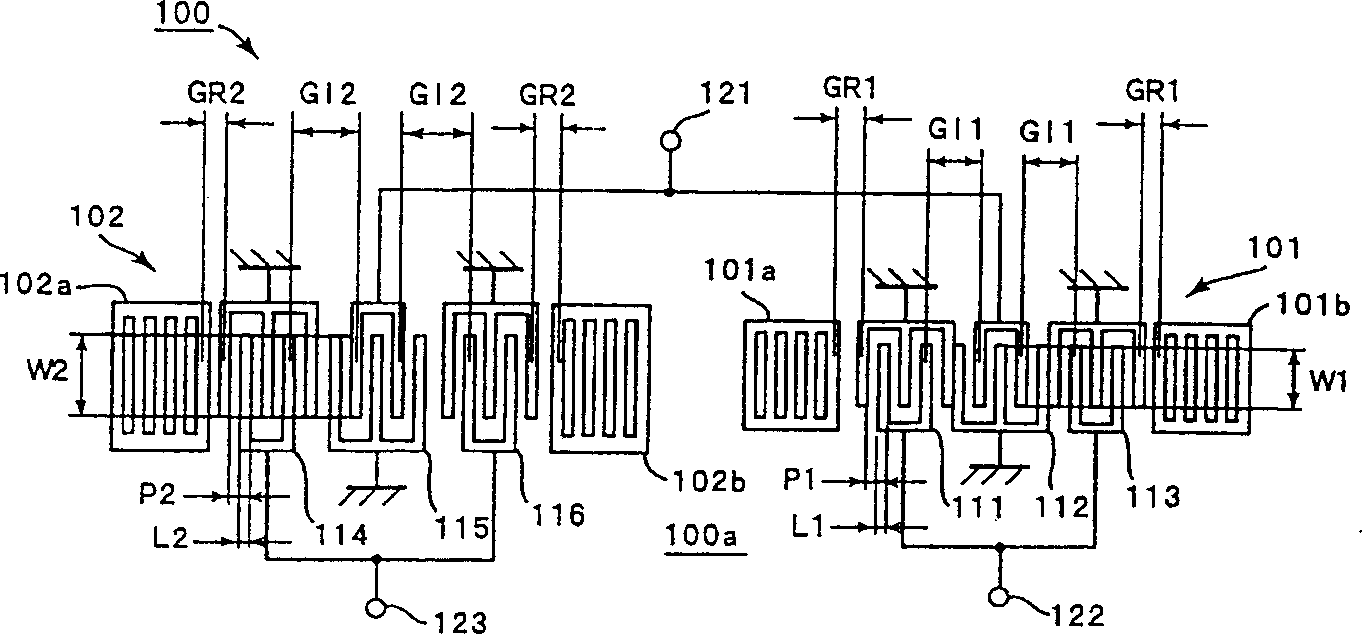 Acoustic surface wave filter device