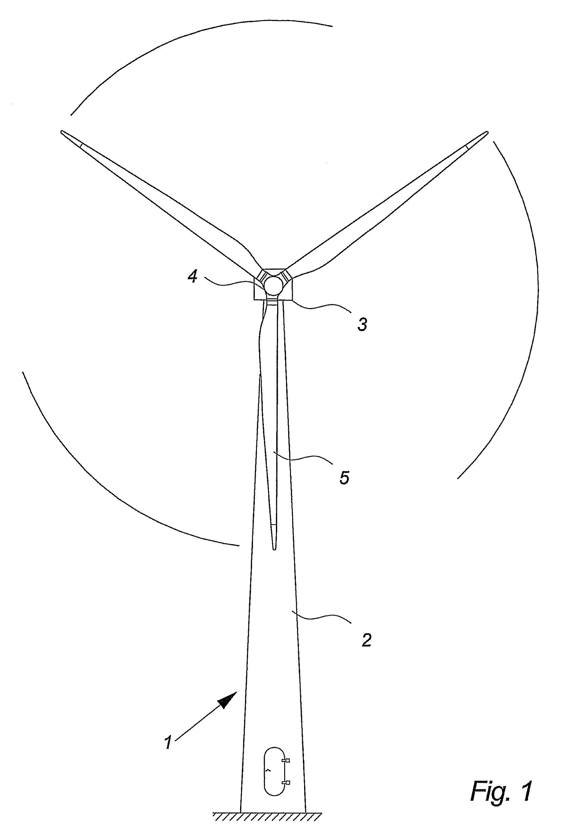 Wind turbine, a hub for a wind turbine and use hereof