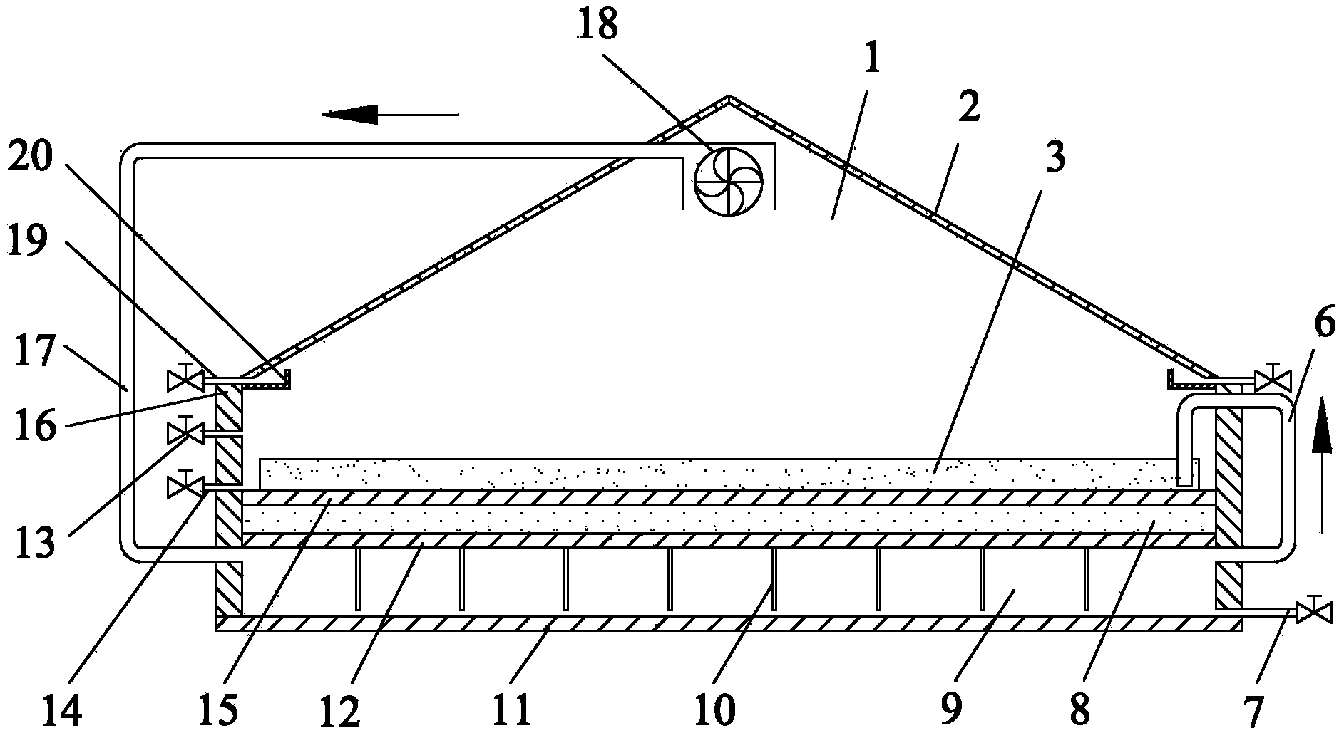 Reinforced convection heat transfer type solar distillation sea water desalting device