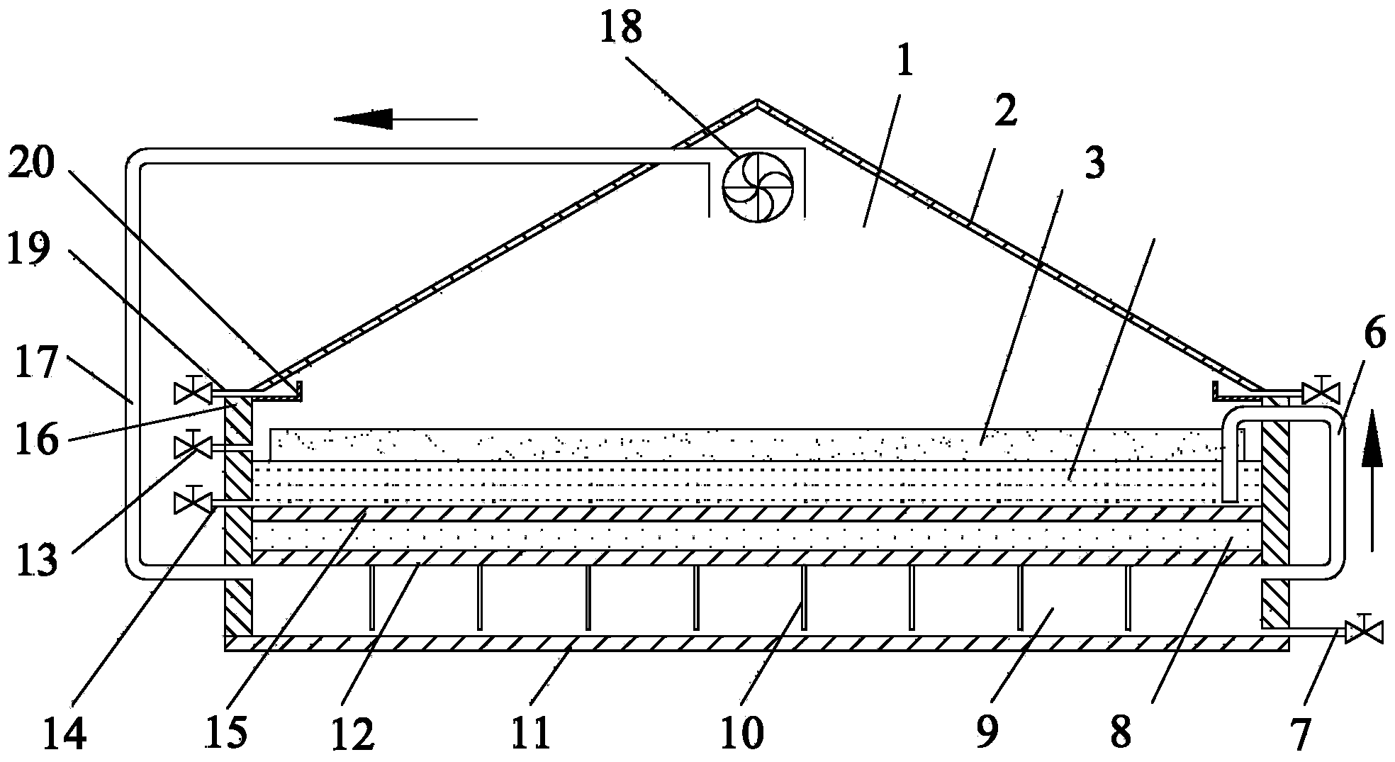 Reinforced convection heat transfer type solar distillation sea water desalting device