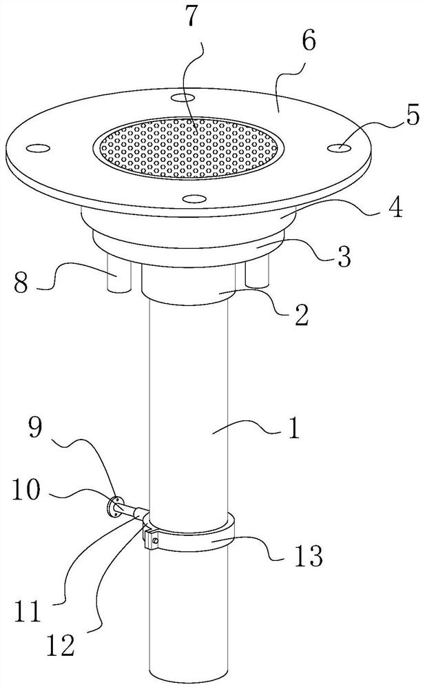 A substation external wall rainwater pipe mechanism