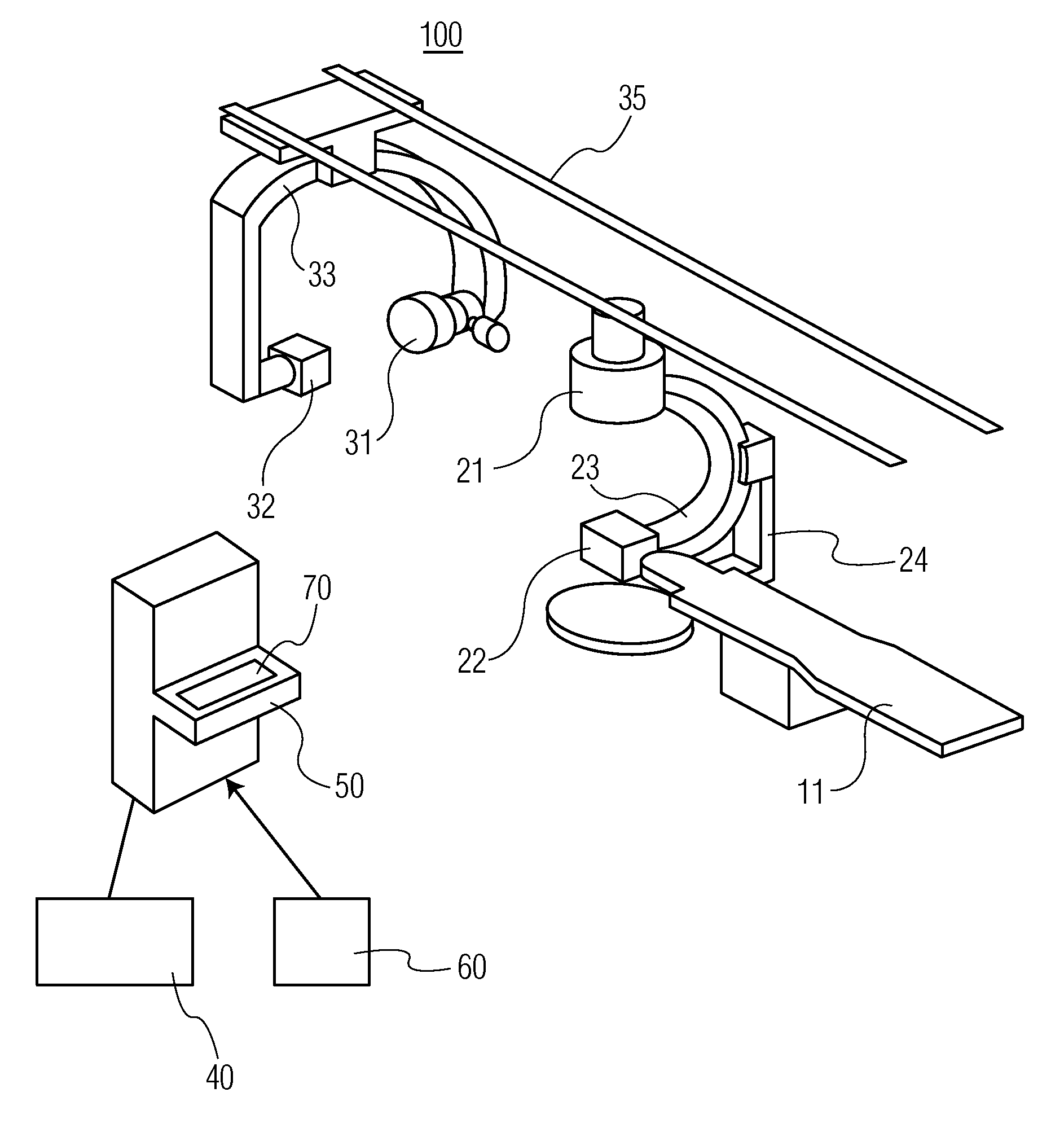 Method and system for adjusting the image acquisition size in a biplane angiography