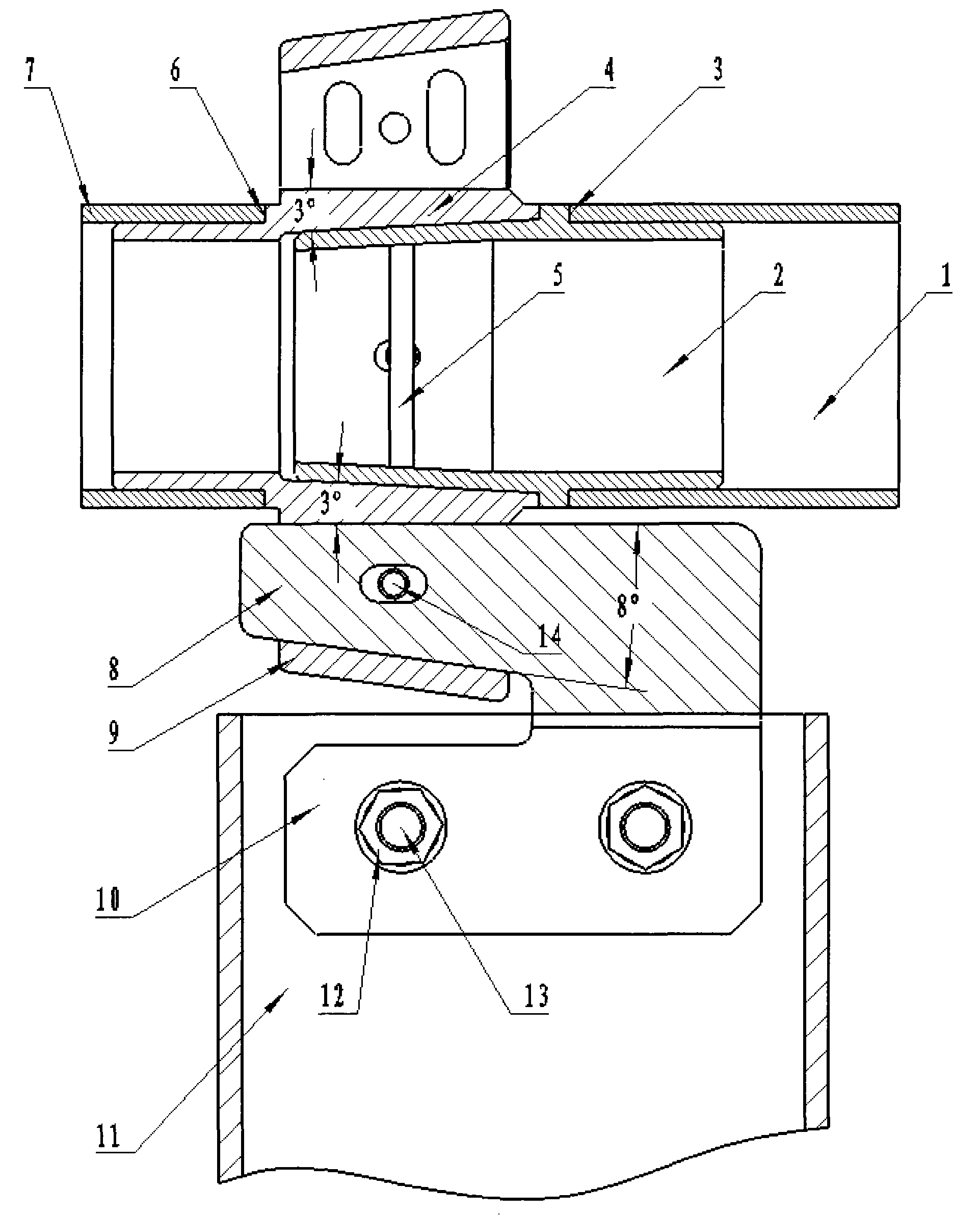 Butt connecting component for light steel structured housing construction