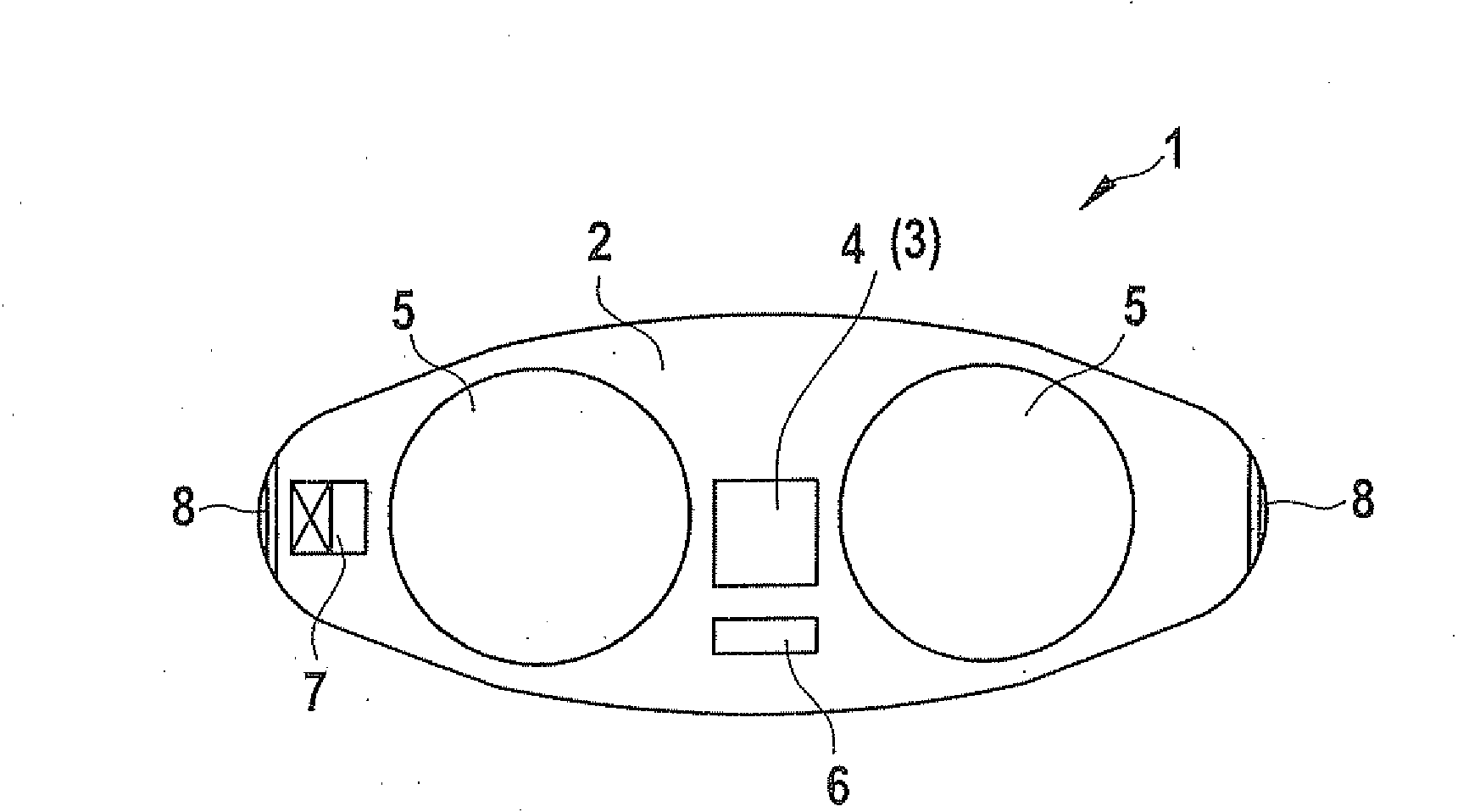 Clothing means having a sensor element for detecting a left position