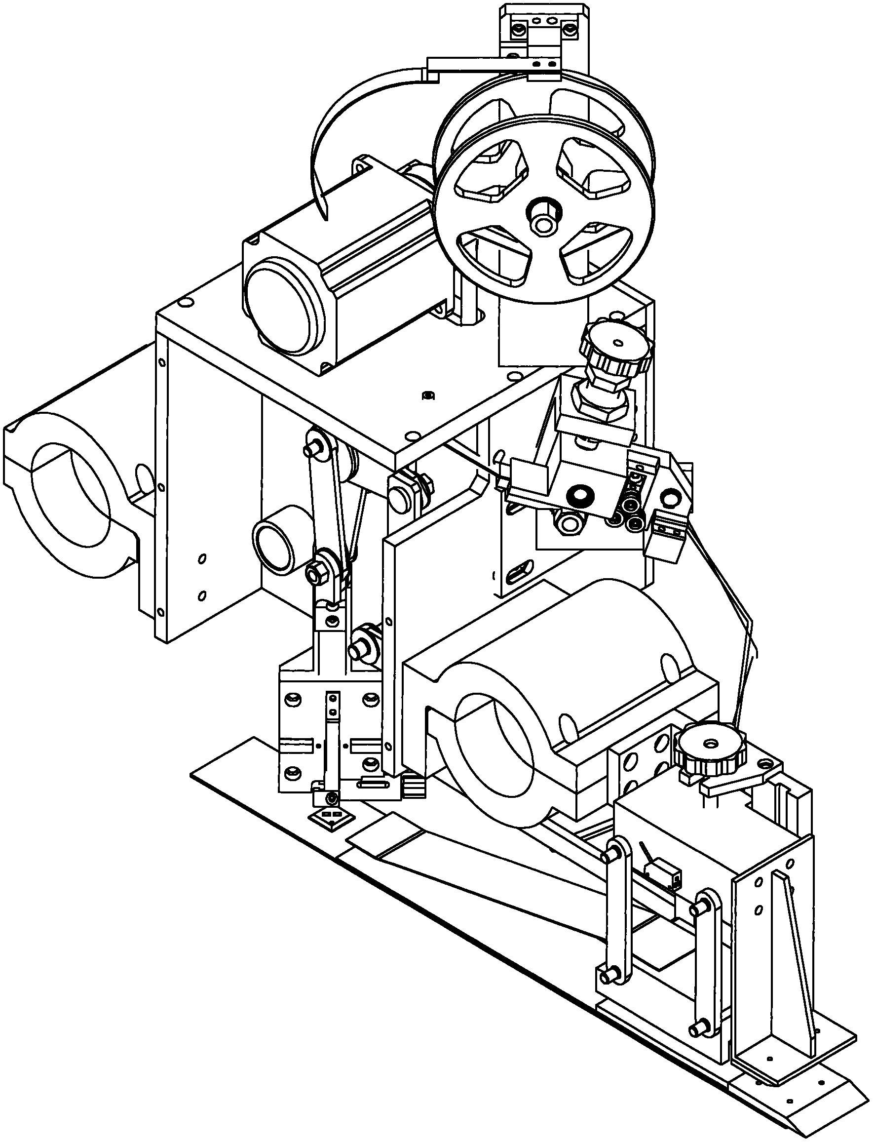 Nailing machine containing swinging type continuous nailing head