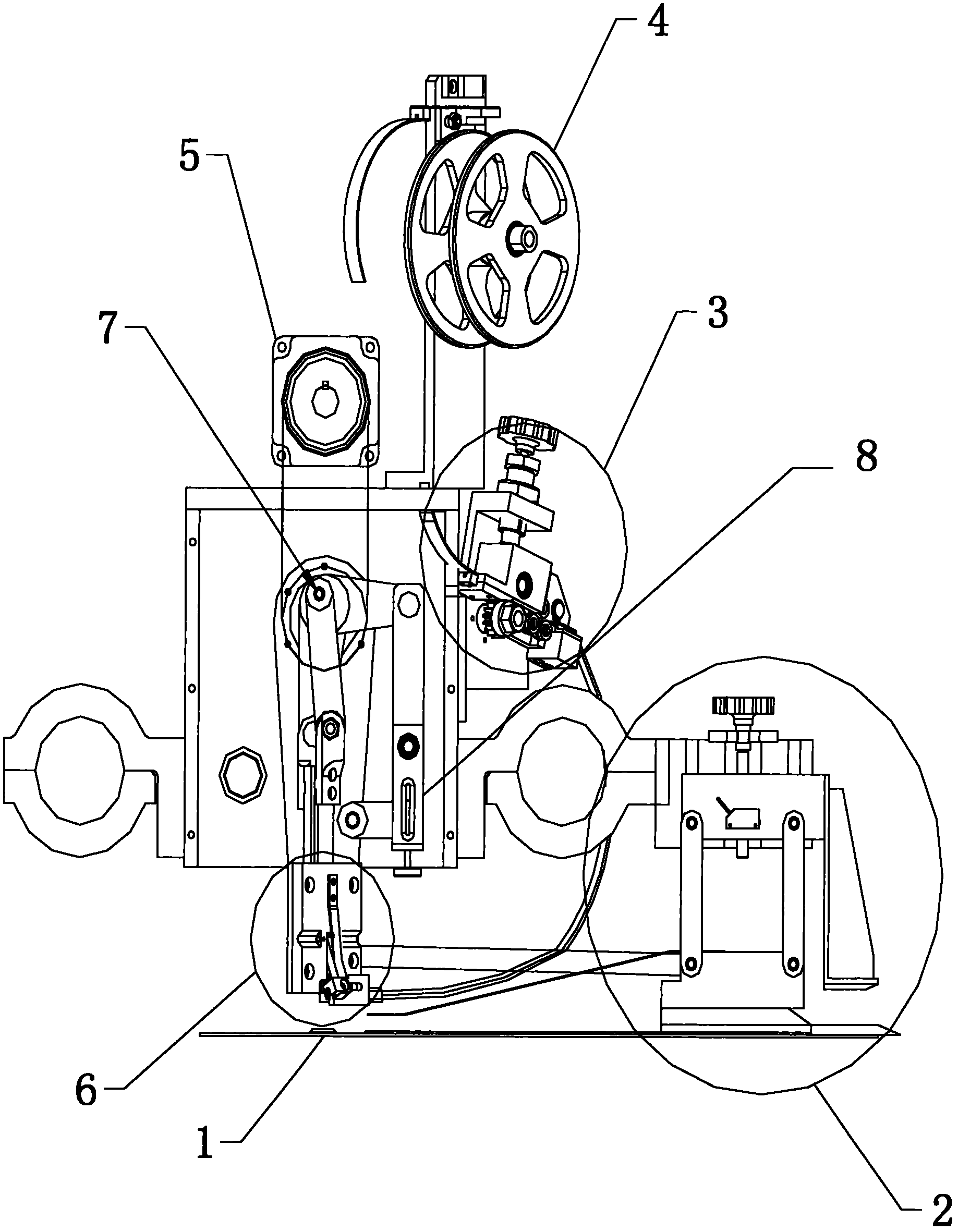 Nailing machine containing swinging type continuous nailing head