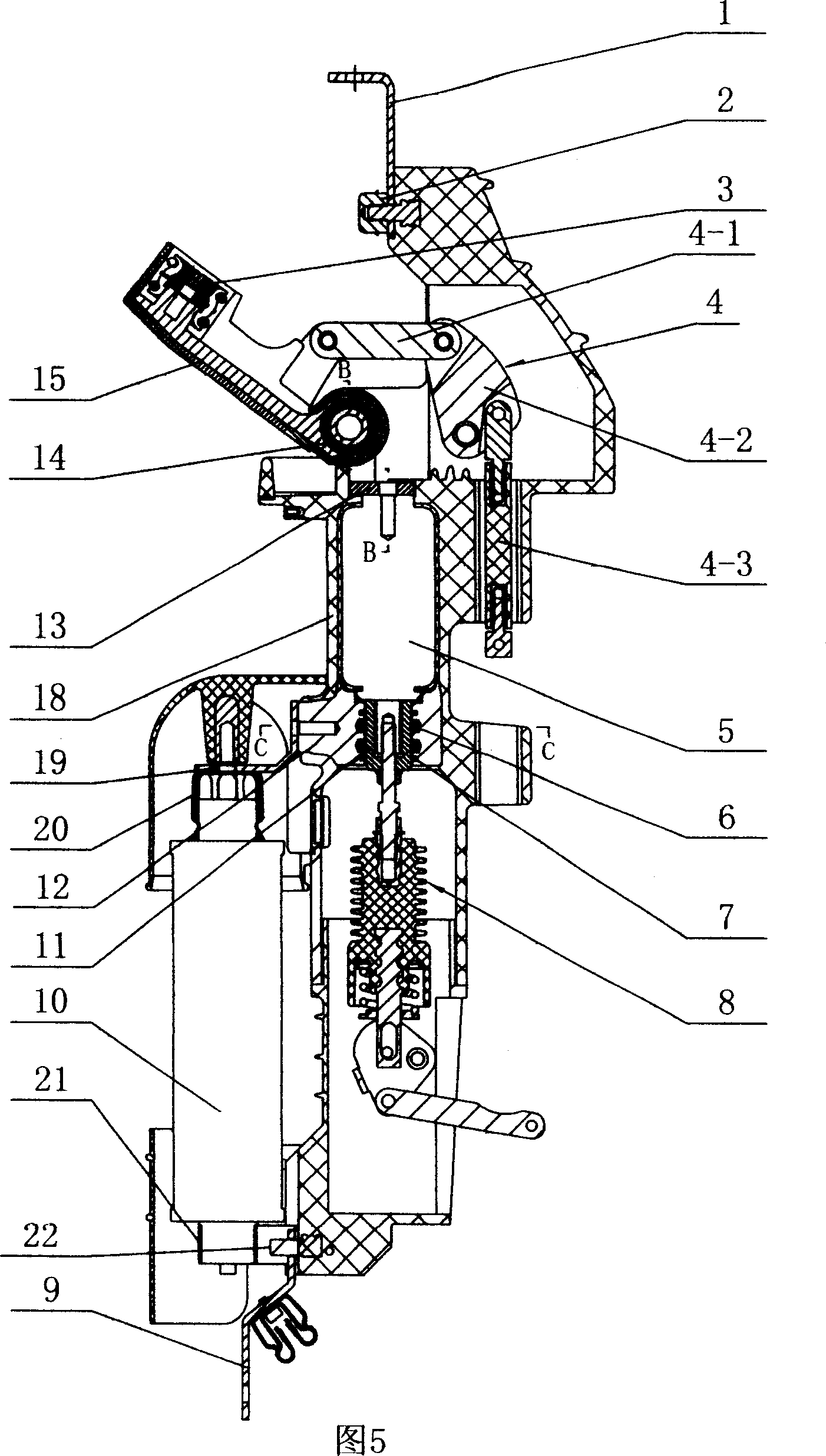 Vacuum load switch and combined electrical equipment